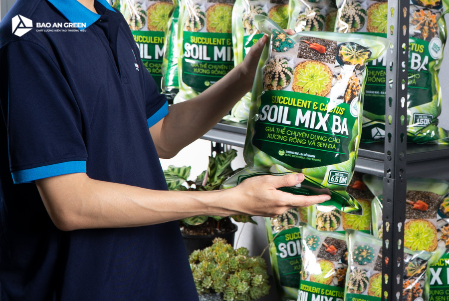 Sản phẩm giá thể trộn sẵn Soil Mix BA tại Bảo An Green