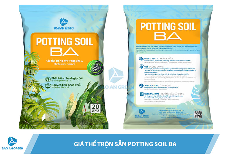 Potting Soil BA giá thể kiểng lá chất lượng