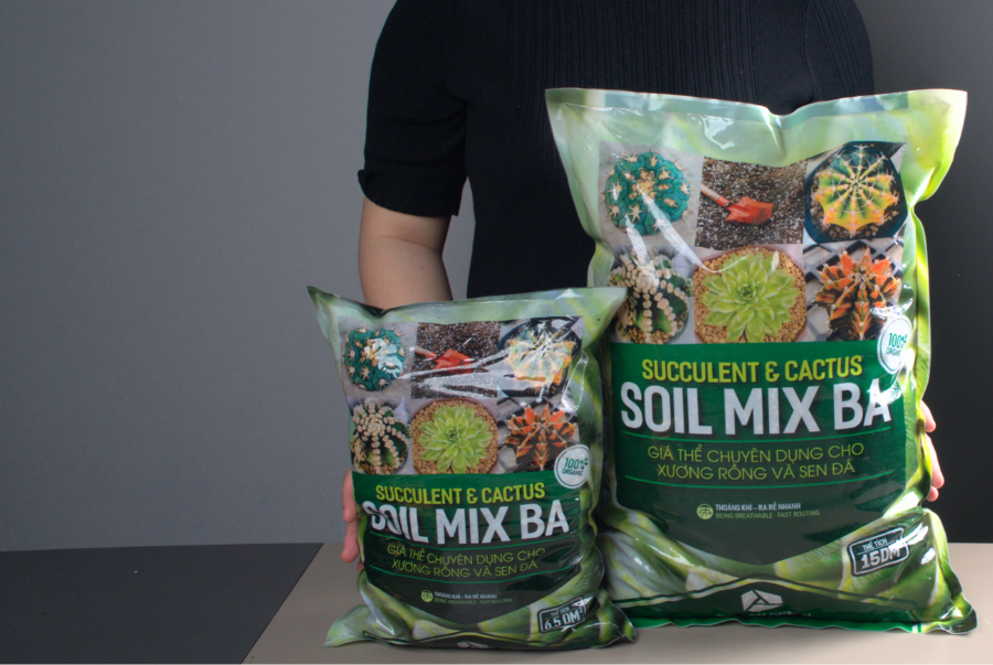 Soil Mix BA được đóng gói với hai dung tích 